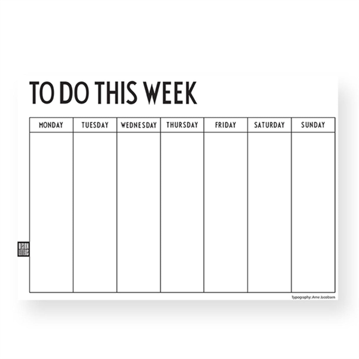 Design Letters Weekly Planner