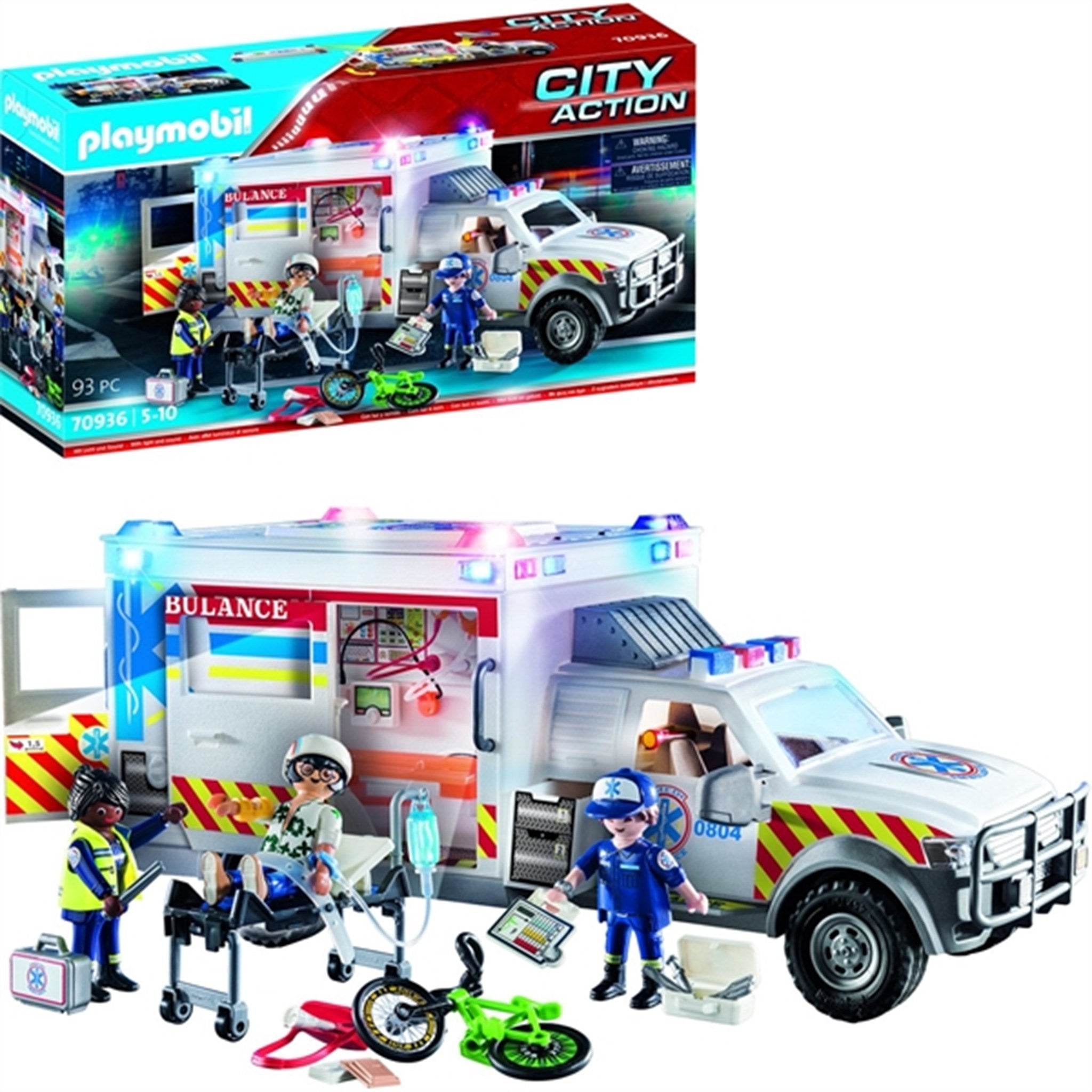 Playmobil® City Action - Redningskøretøj: Amerikansk Ambulance 7