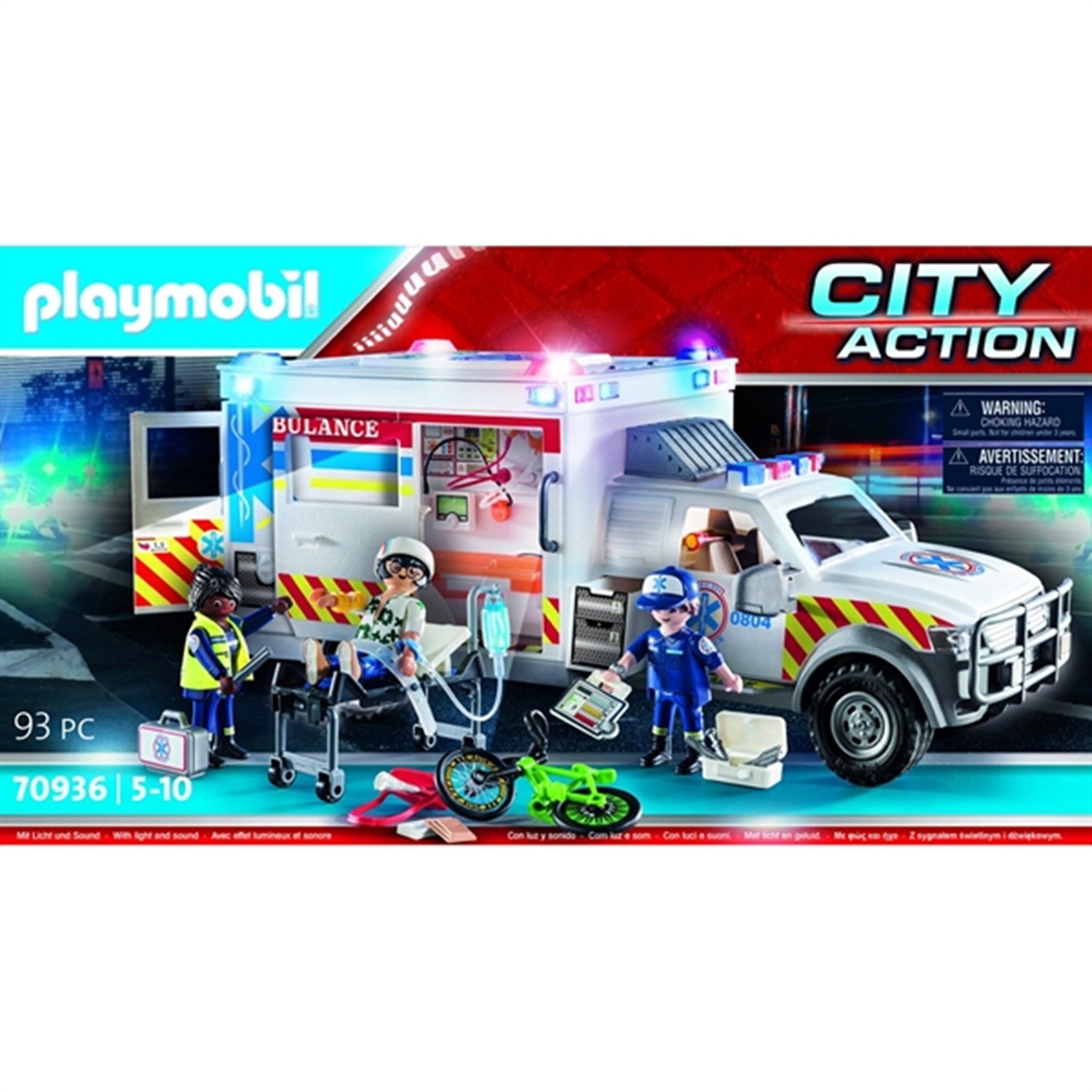 Playmobil® City Action - Redningskøretøj: Amerikansk Ambulance 8
