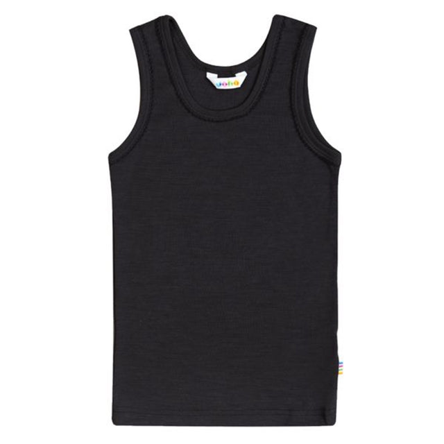 Joha Uld/Silke Sort Undertrøje m. Blondekant