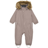 Color Kids Flyverdragt m. Faux Fur Fossil