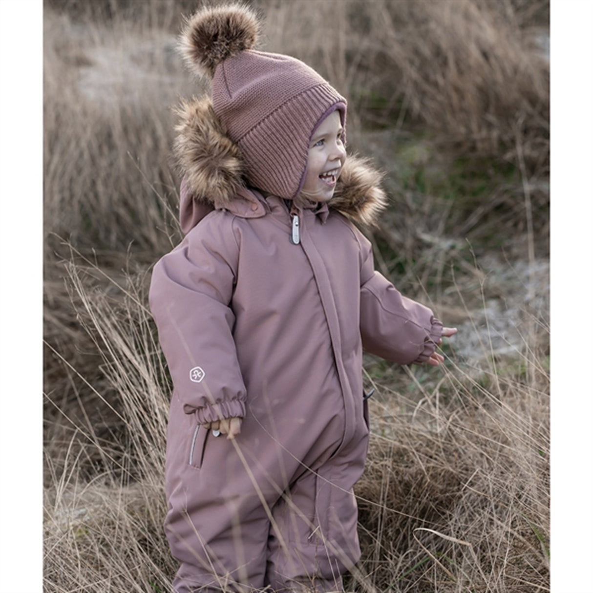 Color Kids Flyverdragt m. Faux Fur Burlwood 2