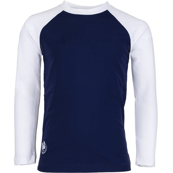 Petit Crabe Blue/White Raglan UV Badebluse