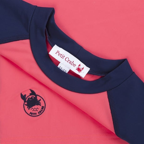 Petit Crabe Nectarine/Blue Raglan UV Badebluse 2