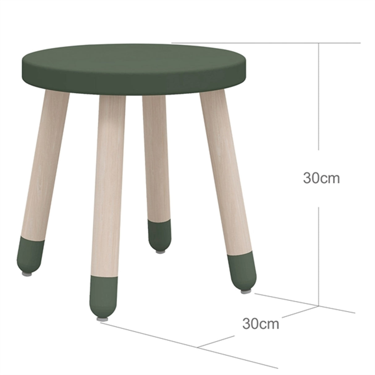 Flexa Dots Stol Ø30 cm Deep Green