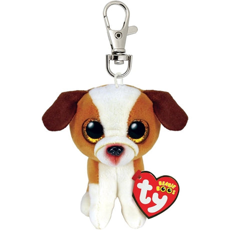 TY Beanie Boos Hugo - Brown/White Hund Nøglering