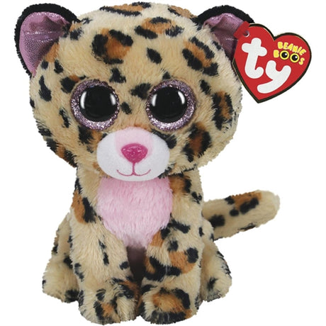 TY Beanie Boos Livvie - Brown/Pink Leopard Reg