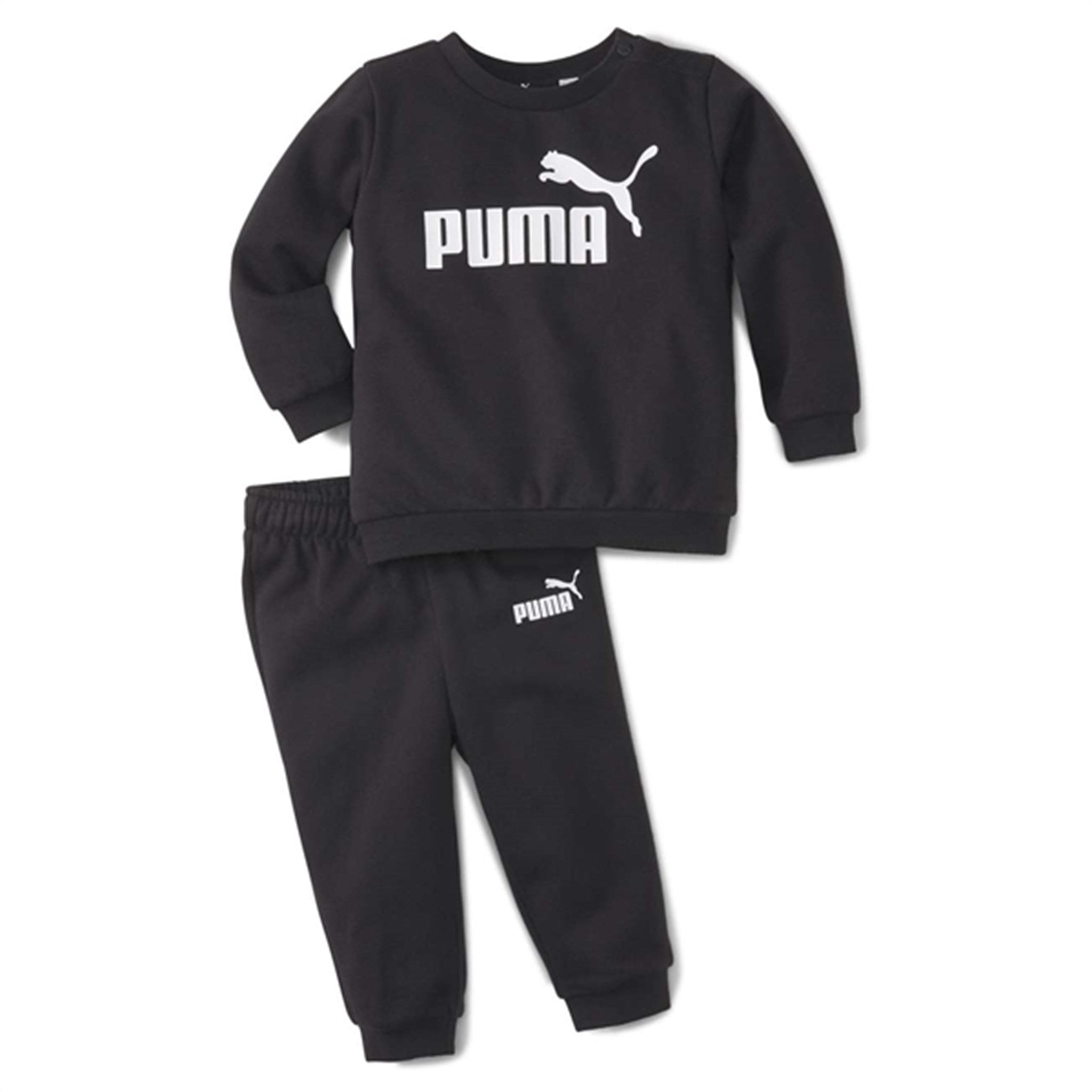 Puma Minicats Ess Crew Jogger Set Black