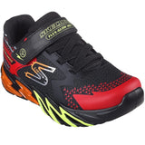 Skechers S-Lights Flex Glow Bolt Black Red 3