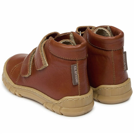 Angulus Basic Begynder Tex Sneaker Med Velcrolukning Cognac Basic 2