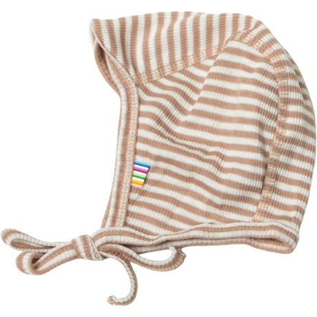 Joha Uld/Silke Light Brown Stripe Babyhjelm