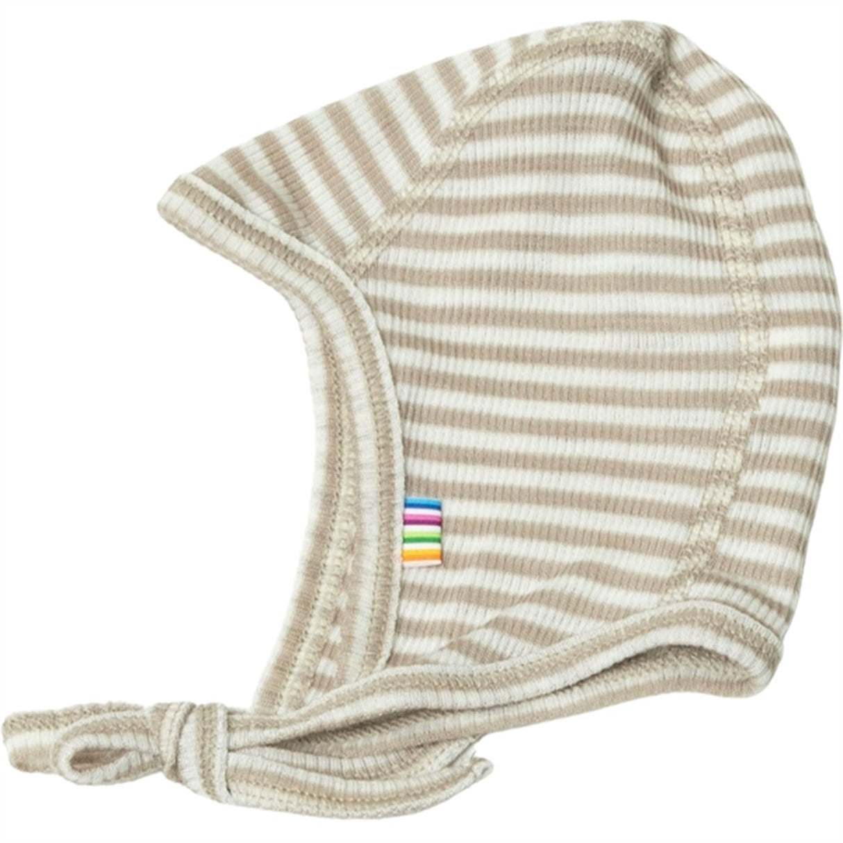 Joha Uld/Silke Beige Stripe Babyhjelm