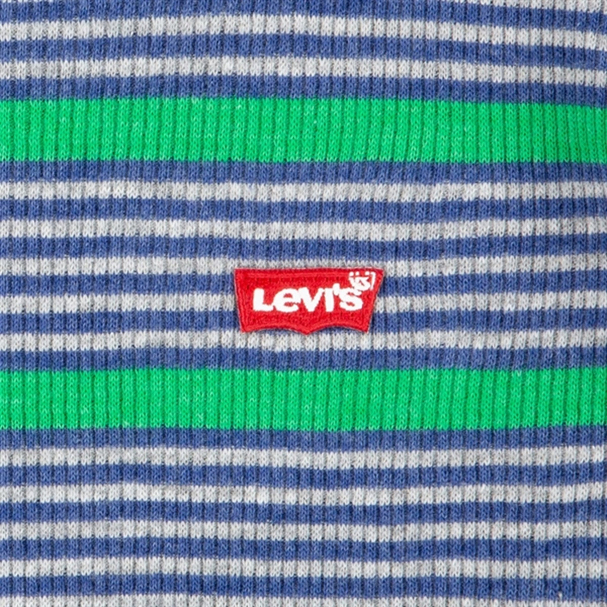 Levi's Long Sleeve Striped Thermal Bluse Grey Heather 3