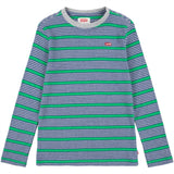 Levi's Long Sleeve Striped Thermal Bluse Grey Heather