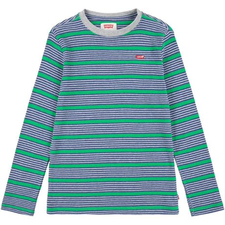 Levi's Long Sleeve Striped Thermal Bluse Grey Heather