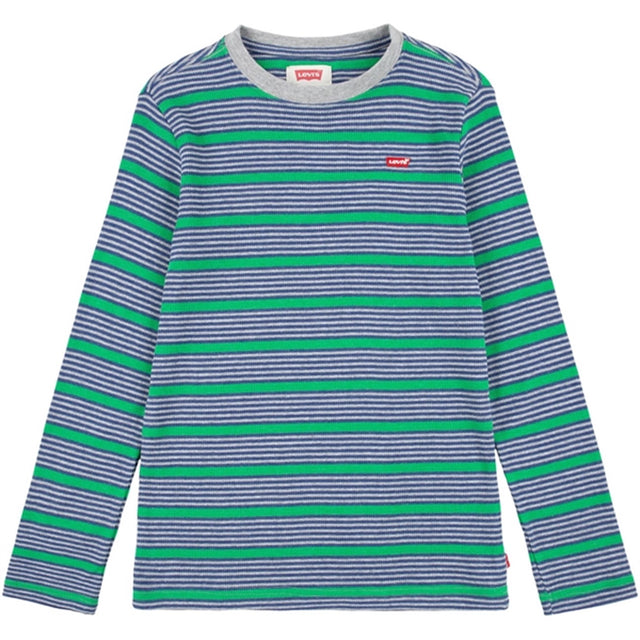 Levi's Long Sleeve Striped Thermal Bluse Grey Heather