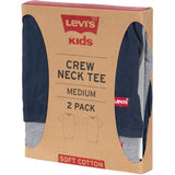 Levi's Short Sleeve Crewneck T-Shirt 2-Pak Dress Blues 2