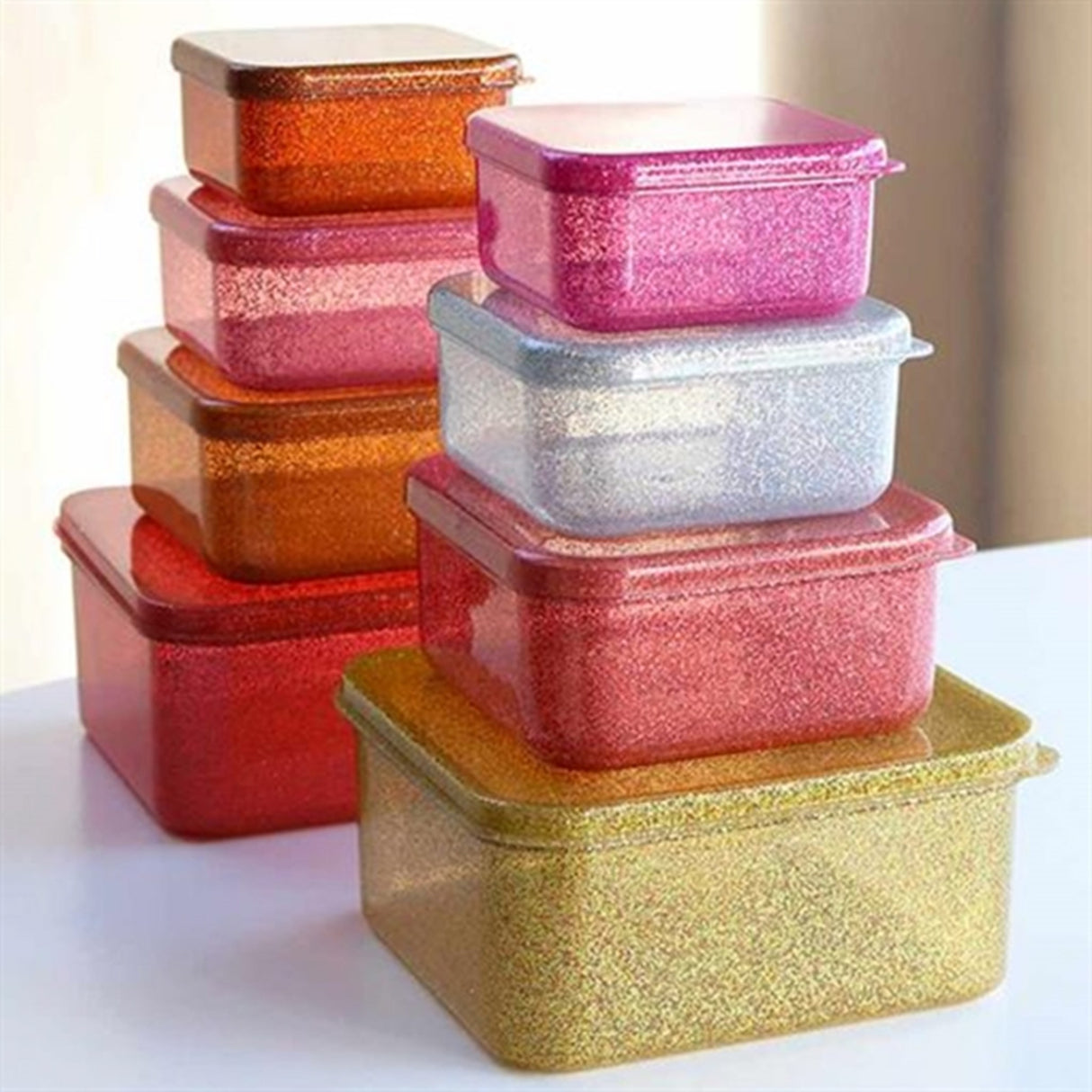 A Little Lovely Company Madkasse og Snackbox Glitter Gold Rush 4