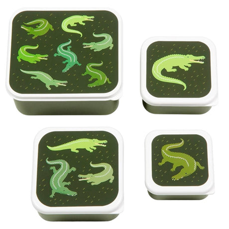 A Little Lovely Company Madkasse og Snackbox Crocodiles