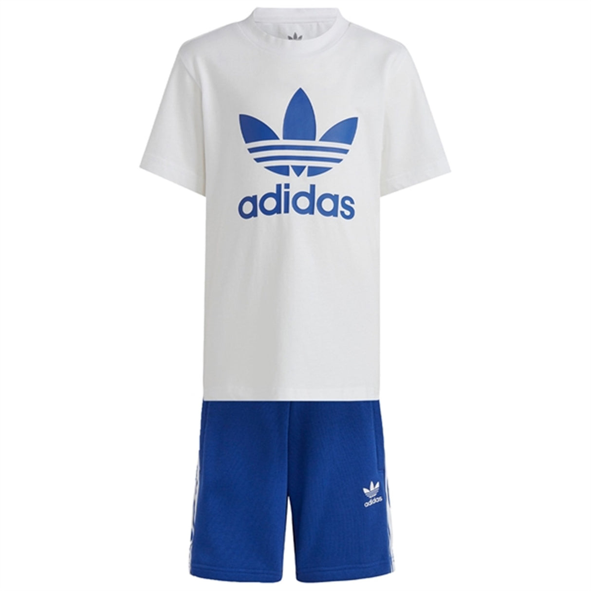 adidas Originals White / Blue Shorts Tee Sæt