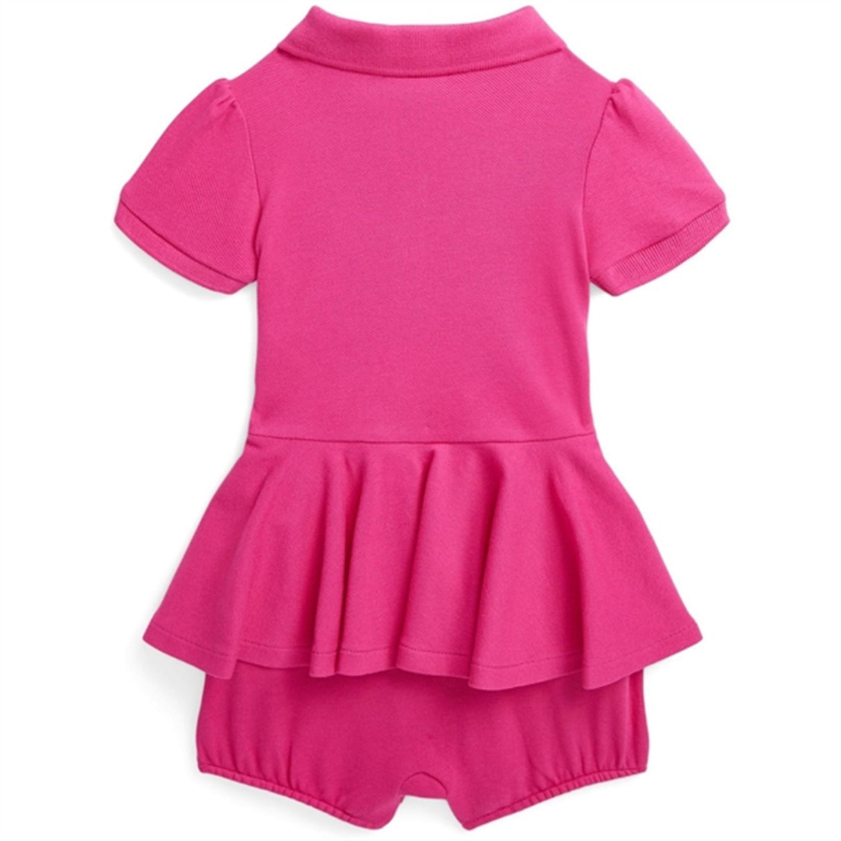 Ralph Lauren Baby Shortall Bright Pink W/ White 2