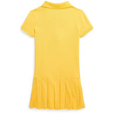 Polo Ralph Lauren Girls Kjole Chrome Yellow W/ Bright Pink 2