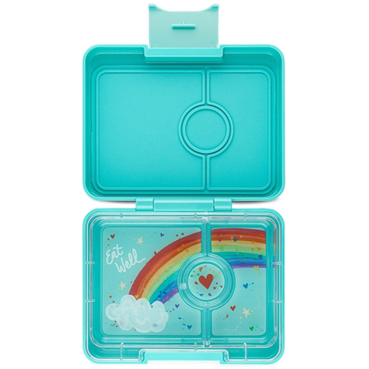 Yumbox Mini Snack 3 Rum Madkasse Misty Aqua Rainbow