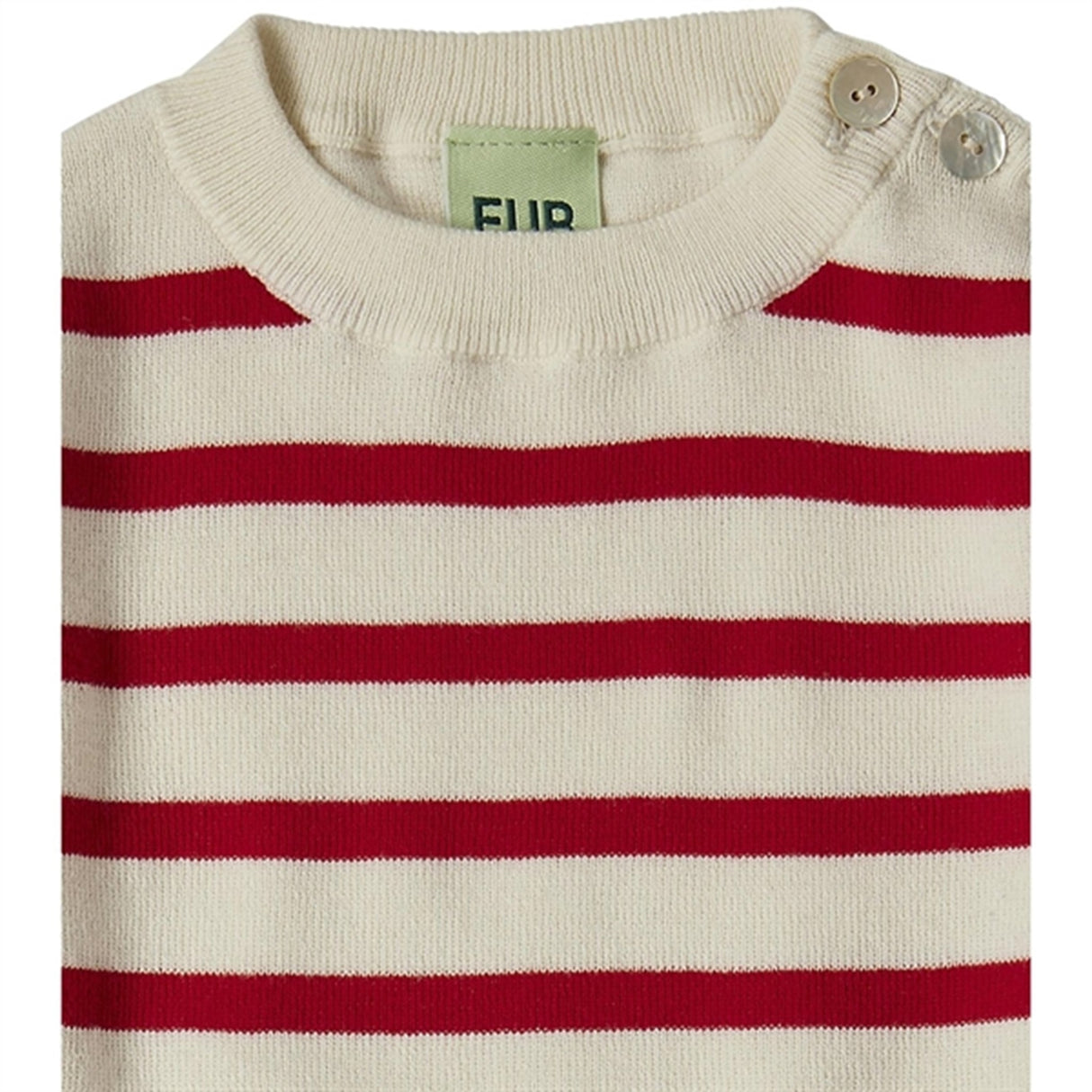 FUB Ecru/Crimson Red Baby Bluse 2