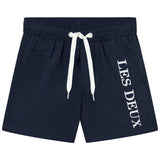 Les Deux Kids Dark Navy/Ivory Les Deux Logo Badeshorts