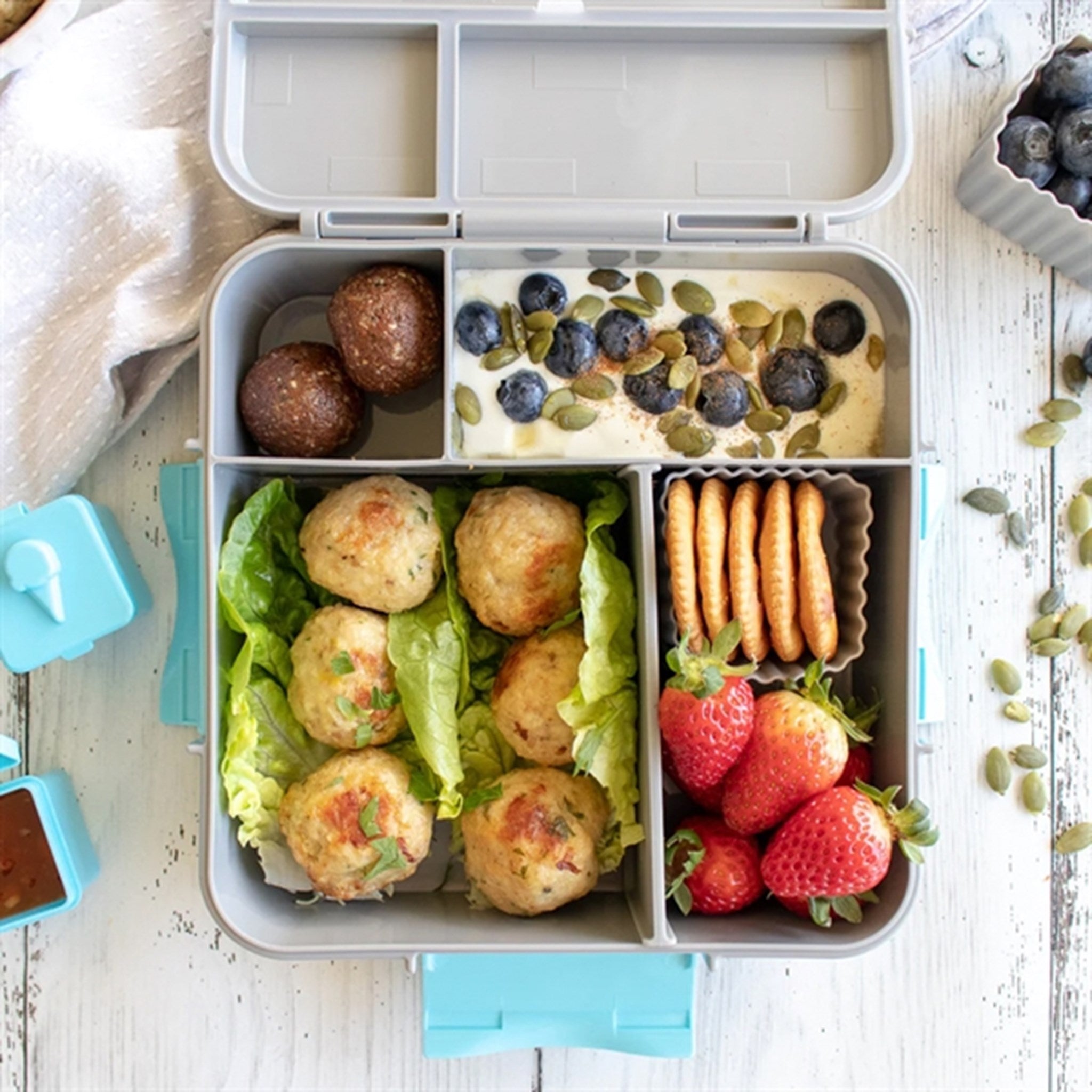 Little Lunch Box Co Bento 3+ Madkasse Grey 2