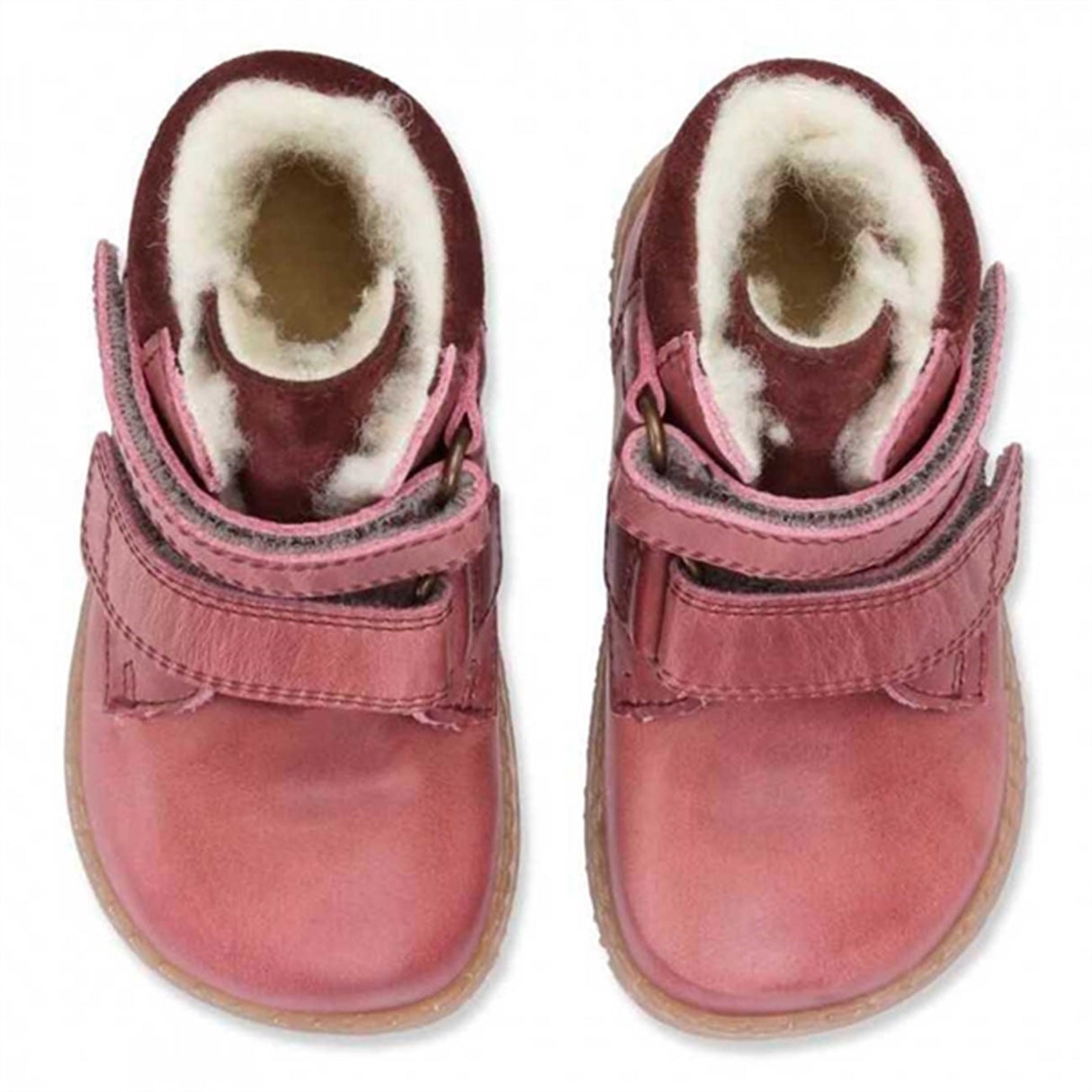 Bundgaard Rabbit Støvler Velcro Dark Rose