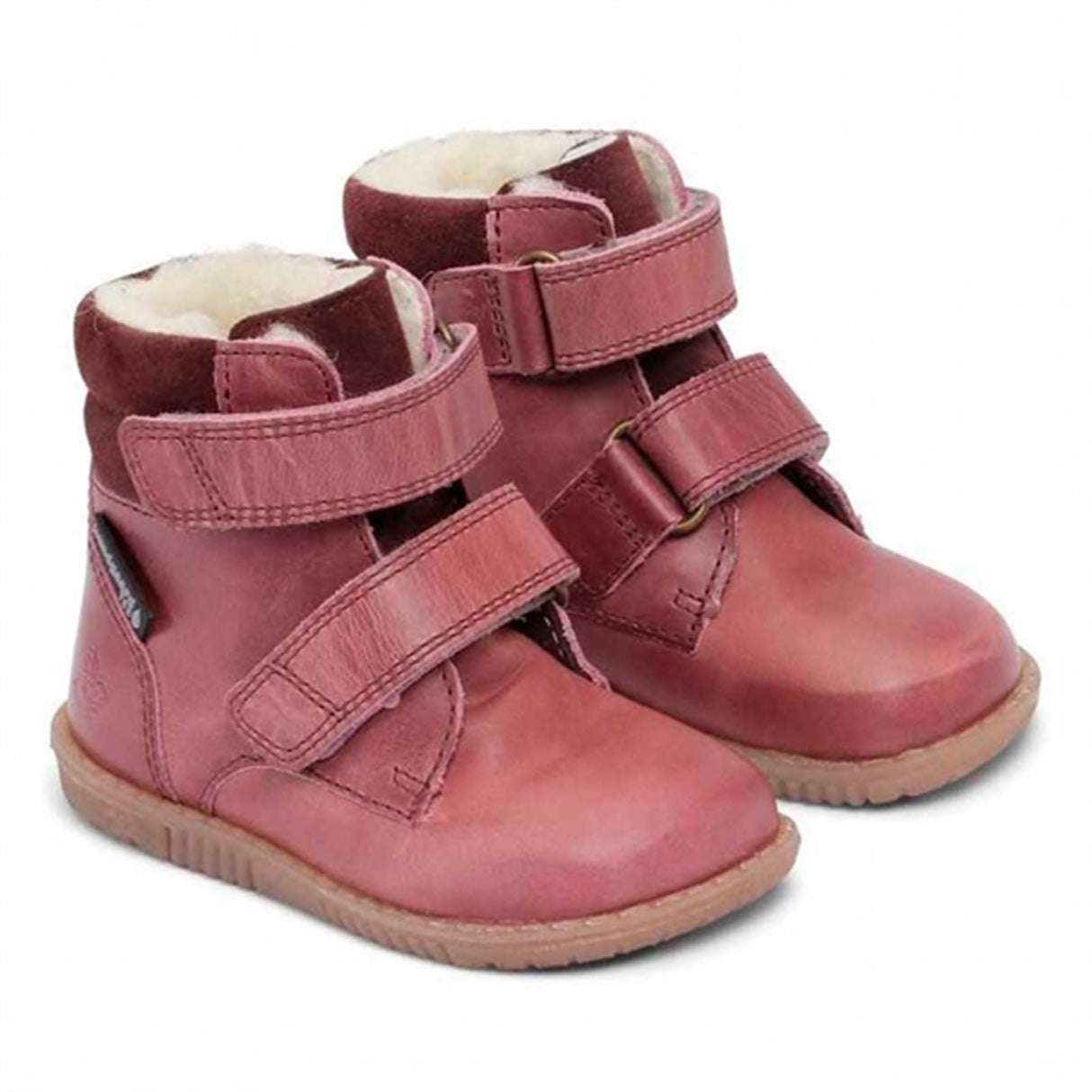 Bundgaard Rabbit Støvler Velcro Dark Rose