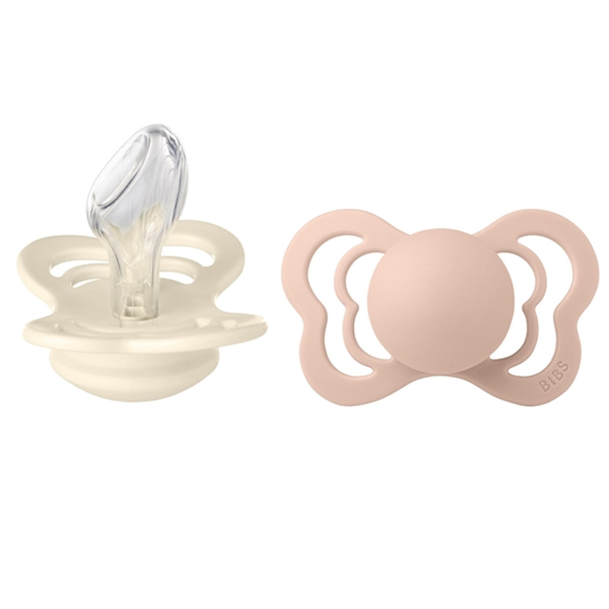 Bibs Couture Silikone Sutter 2-pak Anatomisk Ivory/Blush