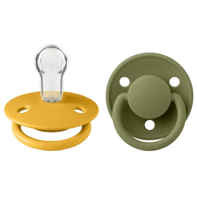 Bibs De Lux Silikone Sutter 2-pak Rund Honey Bee/Olive