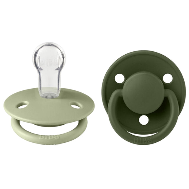 Bibs De Lux Silikone Sutter 2-pak Rund Sage/Hunter Green