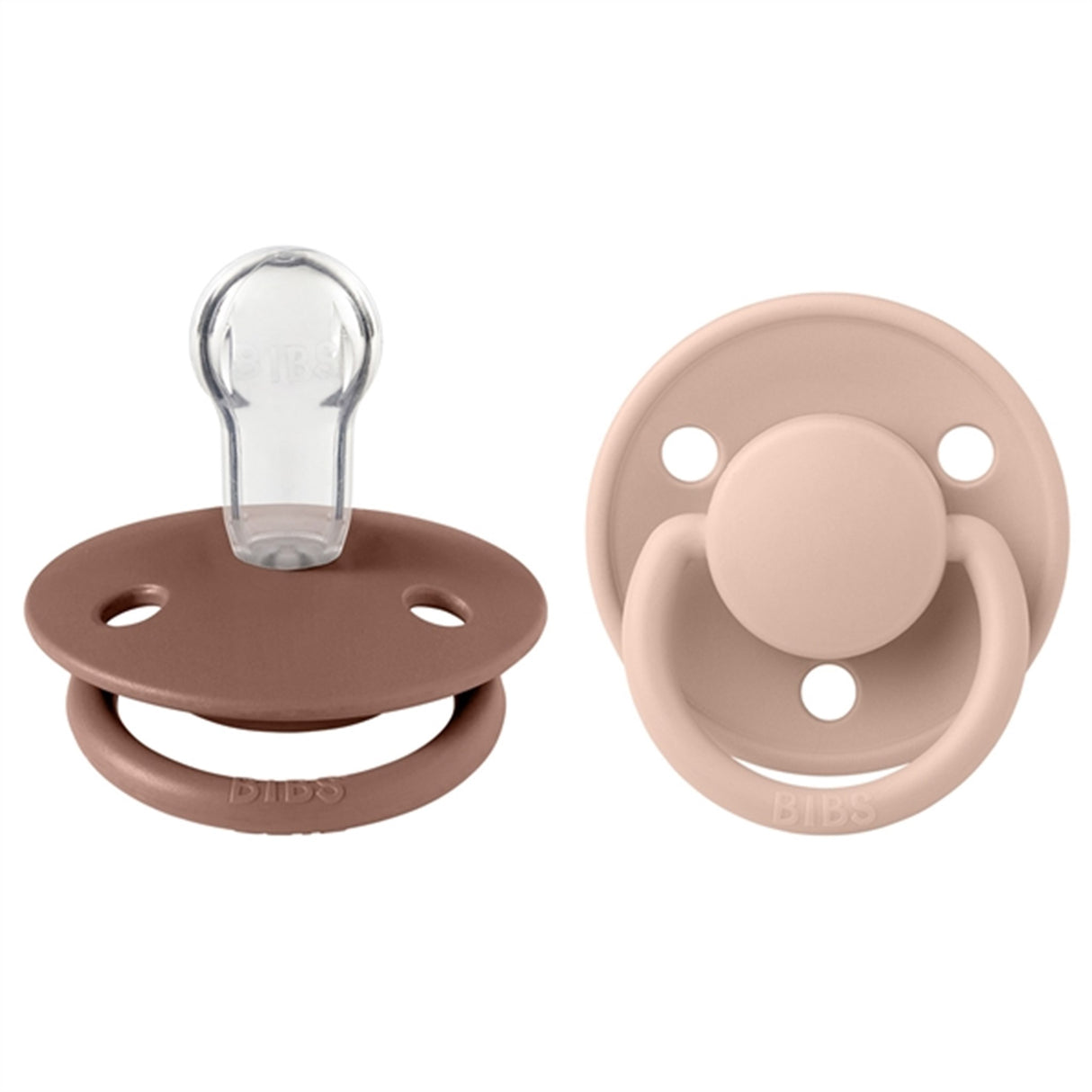 Bibs De Lux Silikone Sutter 2-pak Rund Woodchuck/Blush