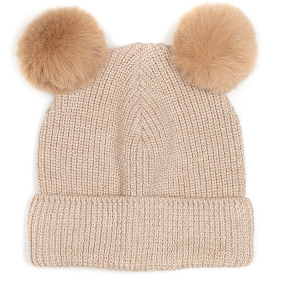 Huttelihut Big Plys Hue Fakefur Camel Pompom