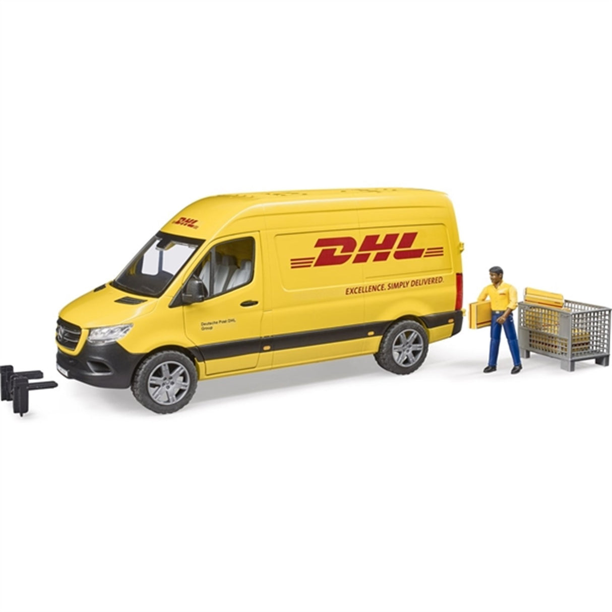 Bruder Mercedes Sprinter DHL Fragtbil m. Tilbehør