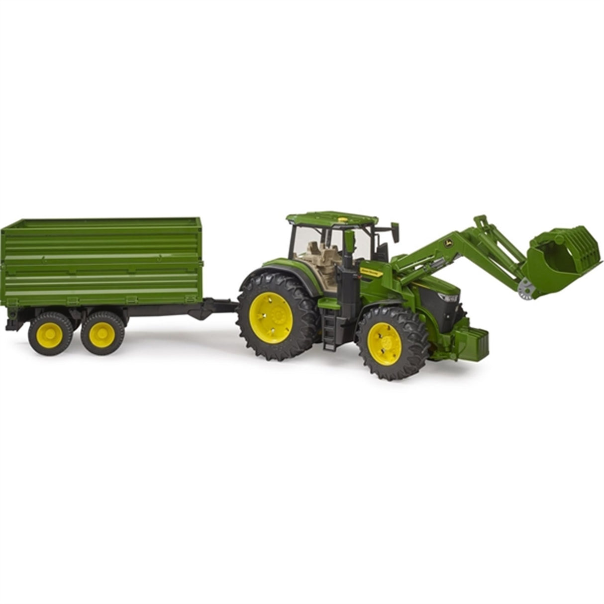 Bruder John Deere 7R 350 Traktor m. Frontlæsser og Tipvogn