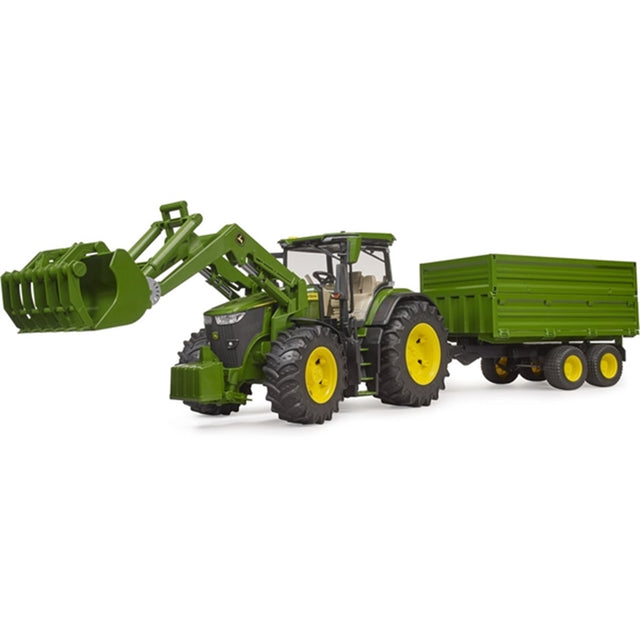 Bruder John Deere 7R 350 Traktor m. Frontlæsser og Tipvogn