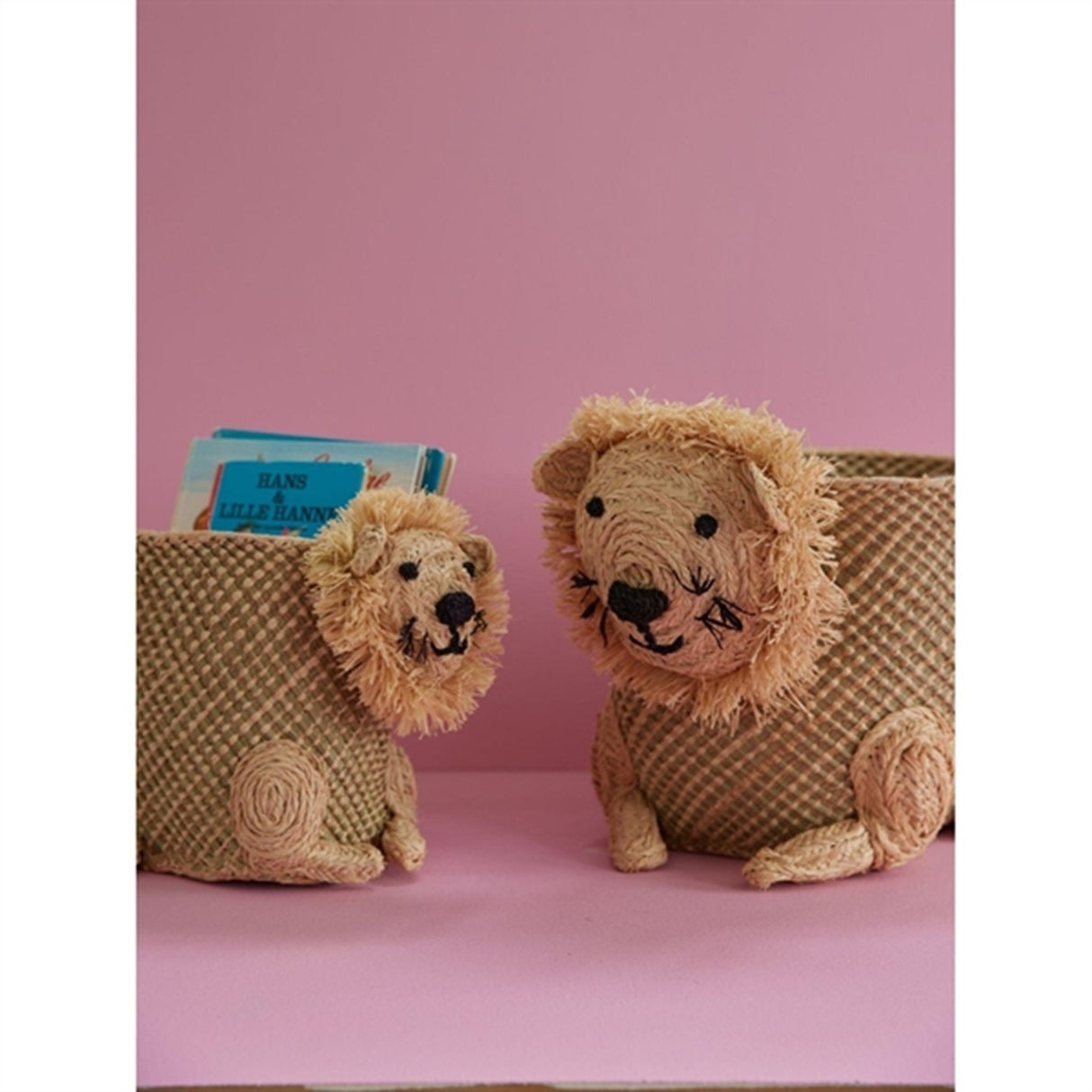 RICE Løve Lille Søgræs Opbevaringskurv