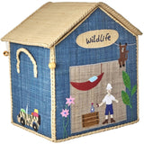 RICE Adventure Theme Raffia Kurvehus til Opbevaring 3-pak