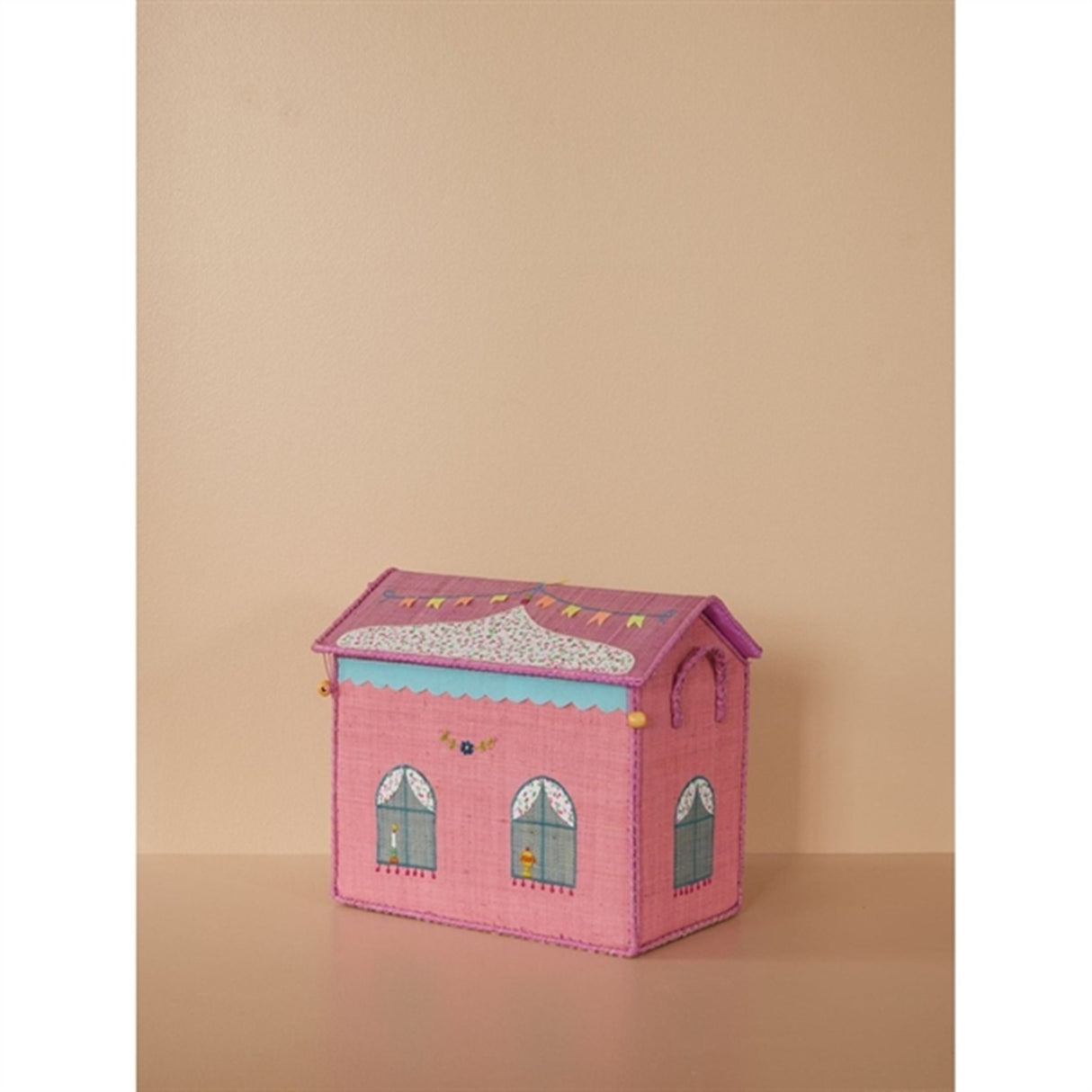 RICE Castle Theme Raffia Kurvehus til Opbevaring 3-pak