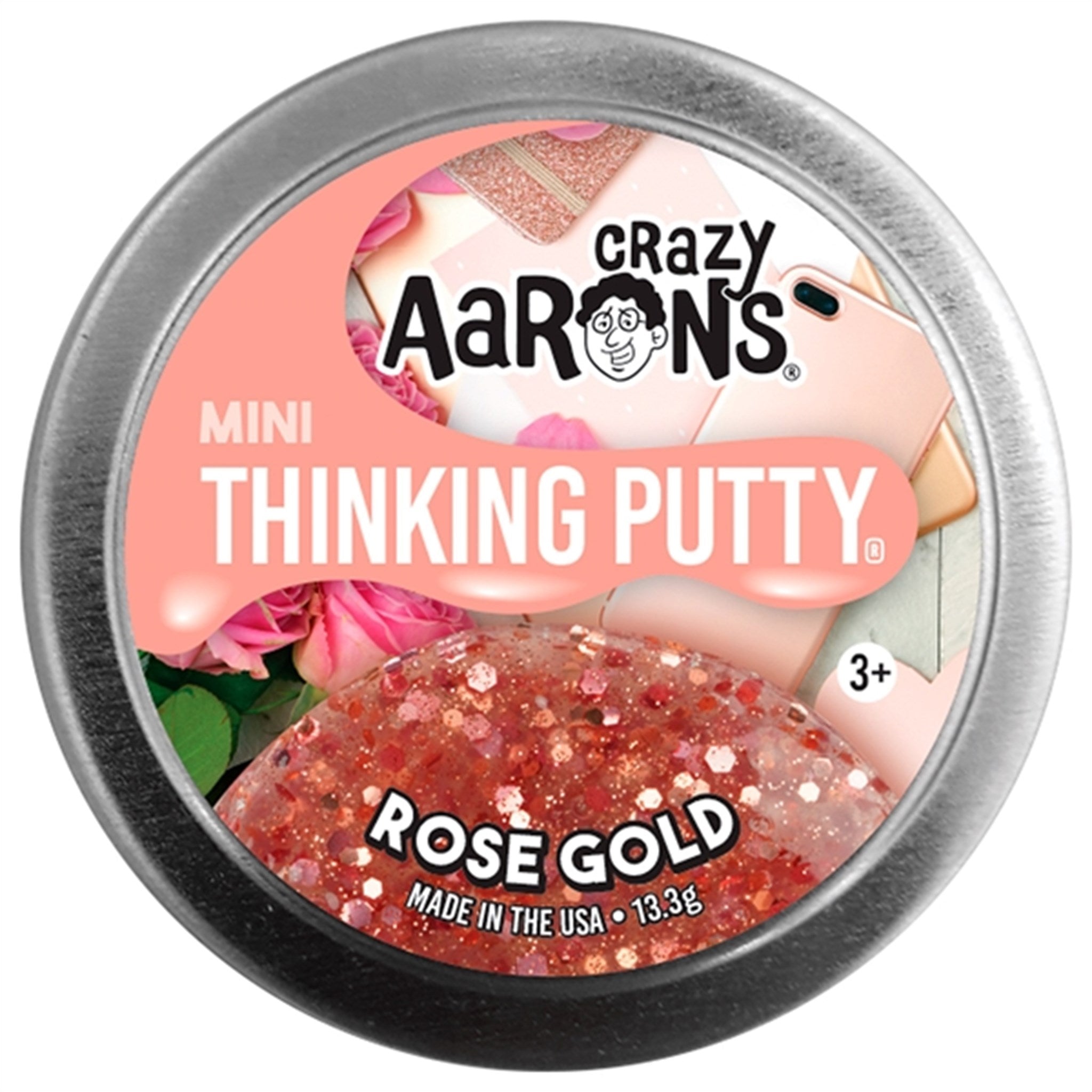 Crazy Aaron's® Slim - Thinking Putty Mini Tins - Rose Gold