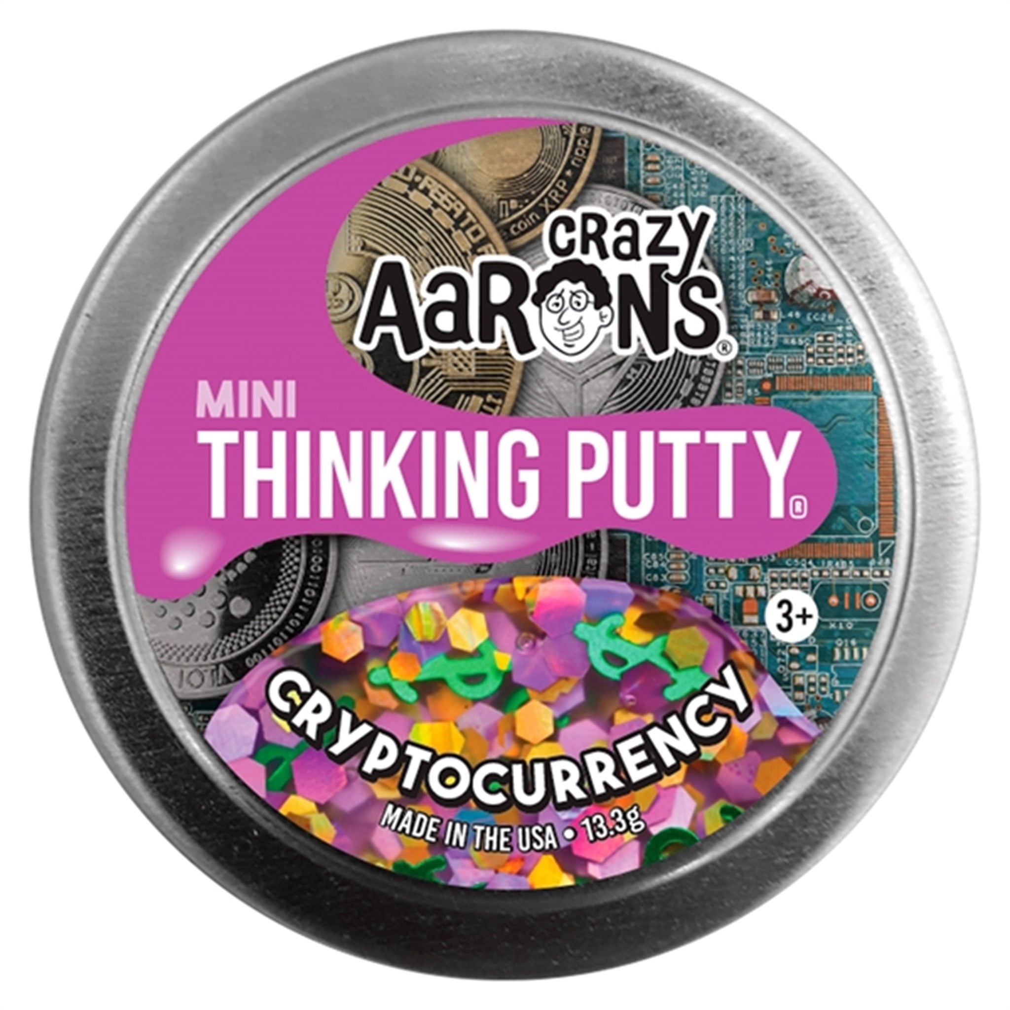 Crazy Aaron's® Slim - Thinking Putty Mini Tins - Crytocurrency