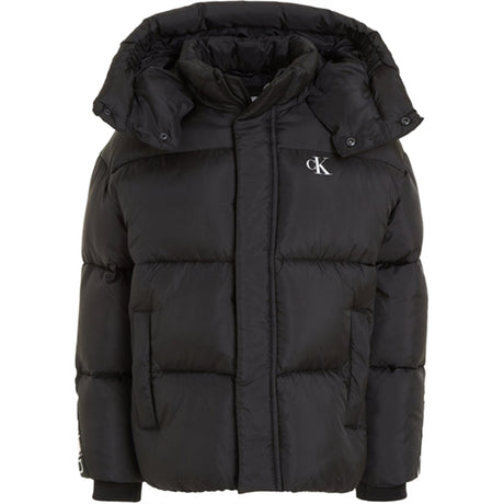 Calvin Klein Ckj Logo Tape Puffer Jakke Ck Black