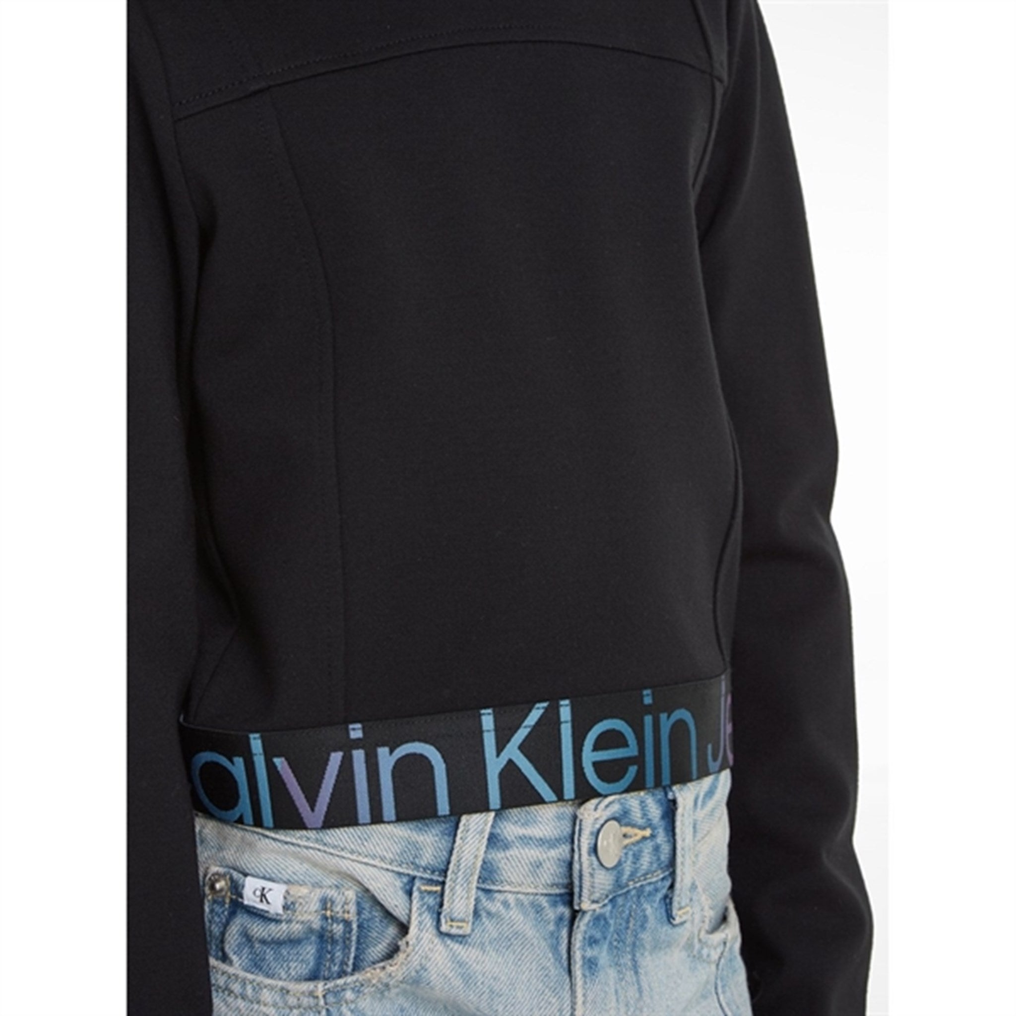 Calvin Klein Punto Tape Ls Top Ck Black 3