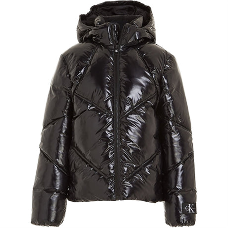 Calvin Klein Glossy Cut Seams Puffer jakke Ck Black