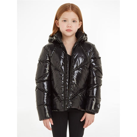 Calvin Klein Glossy Cut Seams Puffer jakke Ck Black 2