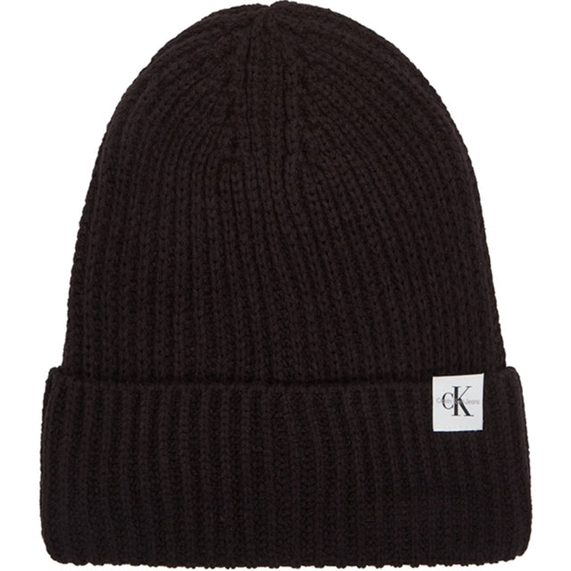 Calvin Klein Monogram Rib Beanie Ck Black
